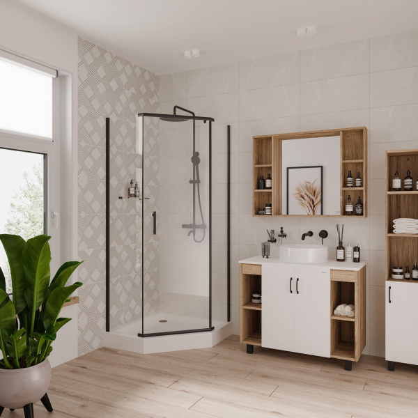 Душевой уголок Niagara Nova NG-6805-08 BLACK 90х90